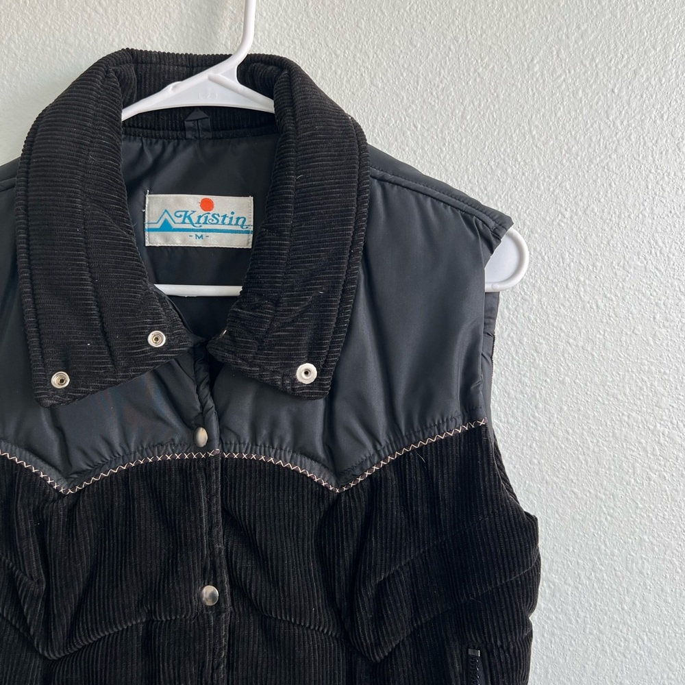 Black Cowboy Style Vest
